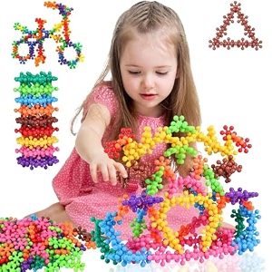 deoxy 300pcs star links building blocks educational toys set for kids 3-8 years old  colorful star building blocks  deal gifts for boys and girls
