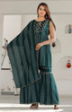 DERAIL Women Viscose Rayon Kurta Sharara Dupatta Set