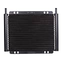 Derale Fluid Cooler, 11 x 9.25 x 0.875 in, Plate and Fin Type, 11/32 in Hose Barb Inlet/Outlet, Aluminum, Black Powder Coat, Automatic Transmission, Each