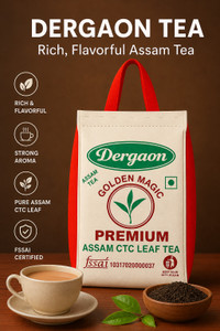 dergaon goldenmagic strong ctc chai patti premium kadak assam black tea pouch 1 kg