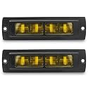 DERI 7 Inch Flush Mount LED Pods, 2PCS Amber 4000K Mount Bumper Fog Lights