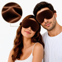 Deri Bella Lifestyle Brown Premium Soft Velvet Sleep Eye Mask | Ultra Soft & Gentle Light Blocking