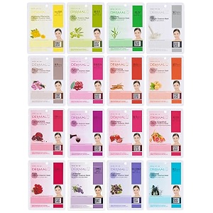 dermal korea collagen essence full face facial mask sheet 16 combo b pack