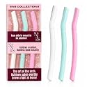 Dermaplane Razor for Women, Face Razor & Eyebrow Trimmer, Facial Hair Remover, Peach Fuzz Remover, Exfoliating Facial Razor with Protective Cover, Safe Precision Blade, Pack of 3