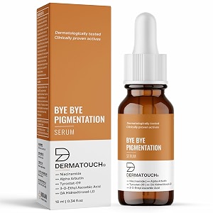 dermatouch bye bye pigmentation serum  for pigmentation dark spots blemishes  for all skin types  for both men amp women  10ml