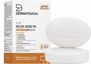 dermatouch kojic acid 1 soap with glutathione  for pigmentation  sun damage