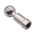 DERNORD Rotary Spray Ball NPT Female CIP Tank Cleaning Ball 360° Spray Pattern, Stainless Steel 304 (1" NPT Threaded)