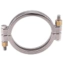 DERNORD Sanitary Clamp High Pressure Bolted Tri Clamp Clover Stainless Steel 304 (Tri-clamp: 6 Inch)