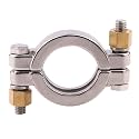 DERNORD Sanitary Clamp High Pressure Bolted Tri Clamp Clover Stainless Steel 304 (Tri-clamp: 1.5 Inch)