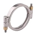 DERNORD Sanitary Clamp High Pressure Bolted Tri Clamp Clover Stainless Steel 304 (Tri-clamp: 4 Inch)