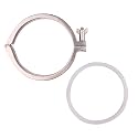 DERNORD Single Pin Heavy Duty Tri Clamp Stainless Steel 304 with Wing Nut for Ferrule TC with 1PC Silicone Gasket (6inch Tri Clamp+Silicone Gasket)
