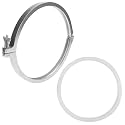 DERNORD Single Pin Heavy Duty Tri Clamp Stainless Steel 304 with Wing Nut for Ferrule TC with 1PC Silicone Gasket (12 inch Tri Clamp+Silicone Gasket)