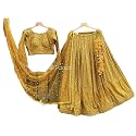 Women's Georgette Semi Stitched Lehenga Choli In Multicolour Colour lehengacholisf218ver-11