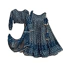 Women's Georgette Semi Stitched Lehenga Choli In Multicolour Colour lehengacholisf218ver-11