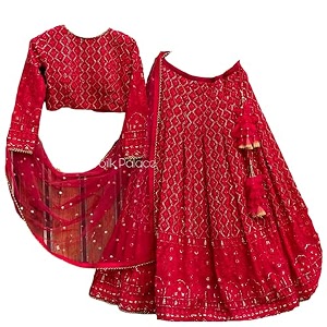 women39s georgette semi stitched lehenga choli in multicolour colour lehengacholisf218ver-11