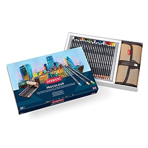 derwent colored pencils procolour pencils drawing art gift set pencil wrap 24 count 2302583