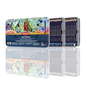 derwent inktense watercolour pencils tin set of 72