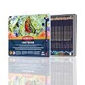 Derwent Inktense Permanent Watersoluble Pencils Tin, Drawing &amp; Painting, Ideal For Layering, Use on Fabrics, Wax-based, Professional Quality - 700929 (Set of 24)