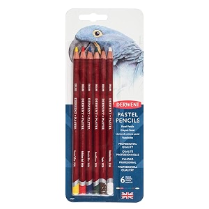 derwent pastel colouring pencils blister set of 6multicolor
