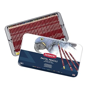 derwent pastel colouring pencils tin drawing amp colouring ideal for blending amp colouring oil-based professional quality - 700307 set of 36