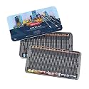 Derwent Procolour Colouring Pencils Tin, Drawing &amp; Writing, Ideal for Colouring, Wax- Based, Professional Quality - 2302508 (Set of 72), Black, Multi