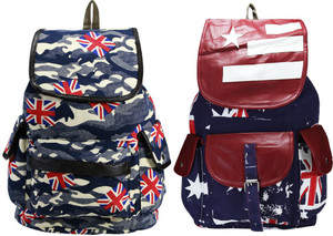 desence small 10 l backpack women  girls stylish backpack for college school travel picnic canvas backpack pack of 2 multicolor