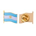Desert Cactus Argentina Flag Lapel Pin ARG Argentina Made of Metal for Formal Wear, Bag and Hat Jewelry, and Tie Tack (Waving Flag)
