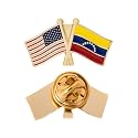 Desert Cactus Venezuela Flag Lapel Pin VEN Venezuela Made of Metal for Formal Wear, Bag and Hat Jewelry, and Tie Tack (Double Flag Pin)