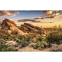 Desert Mountain Reptile Tank Background Sunset Rock Mountain Gobi Aquarium Background Blue Sky Gobi Barren Thorns Mountain Reptile Enclosure Backgrounds Cactus Mountain Fish Tank Backgrounds 36x20in