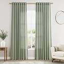 Desert Sage Linen Curtains 80 Inch Length