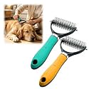 Deshedding Dog Brush for Shedding, 2026 New Multifunctional Double-Sided Pet Grooming Comb Tool, Undercoat Rake Pet Brush for Long Haired for Dogs & Cats (Green+Orange)