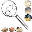 Desi BAE Multipurpose Effortless Stainless Steel Dough Mixer | Food Grade Durable and Time-Saving Mixing Stick Whisk Baking Tools Egg Beater for Home Kitchen Baking with Hanging Hole. (1)