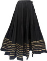Desi Butik Women Solid Flared Black Skirt