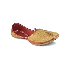 DESI COLOUR Mens Mojari-Gold Emb Jutti