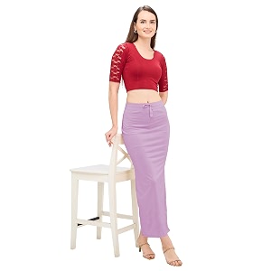 DESI GIRL Satin Shimmer Stretchable Saree Shapewear
