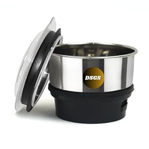 desi mart stainless steel 180 ml mini chutney jar specially for baby food processing heavy quality fit on 2 lock amp 4 teeth coupler mixer jar only mini unique jar 180 ml silver