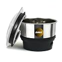 Desi mart Stainless Steel 180 Ml Mini Chutney Jar Specially For Baby Food Processing HEAVY QUALITY, Fit On 2 Lock &amp; 4 Teeth Coupler Mixer Jar Only (Mini Unique Jar 180 Ml), Silver