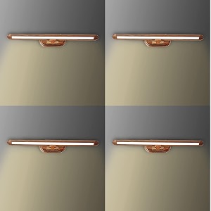 desidiya 6 watts brown wooden finish led picture photo frame light adjustable head with 3 step light warm white - pack of 4