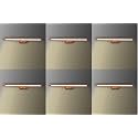 Desidiya 6 Watts Brown Wooden Finish LED Picture Photo Frame Light Adjustable Head with 3 Step Light (Warm White - Pack of 6)