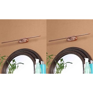 desidiya 6 watts rose gold finish led picture photo frame lightbathroom dressing table light adjustable head with 3 step light white warm white and natural white - pack of 2