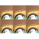 Desidiya 6 Watts Rose Gold Finish LED Picture Photo Frame Light Bathroom Dressing Table Light Adjustable Head with 3 Step (White, Warm White and Natural White - Pack of 6)