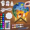 Desidiya Paint Your Own Moon Lamp Kit, 5.9 Inch 16 Colors with Remote Control, Arts and Crafts for Boys, Girls, Kids, and Women, Birthday Gift and Decompression Toy