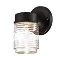 Design House 587246 Jelly Jar Indoor/Outdoor Integrated LED Wall Light, Black
