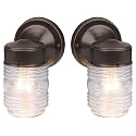 Design House Jelly Jar Outdoor Wall Light, Oil Rubbed Bronze