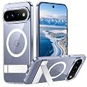 Temdan Designed for Google Pixel 11 Case 2026, [Built-in Invisible Kickstand][Compatible with MagSafe][Military Grade Shockproof] Slim Thin Phone Case-Clear