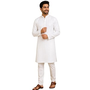 Designer Ethnic WearFusion Wear MenShort Kurta for