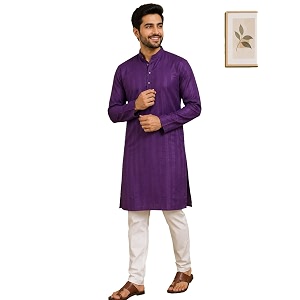 Designer Ethnic WearFusion Wear MenShort Kurta for