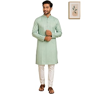 Designer Ethnic WearFusion Wear MenShort Kurta for