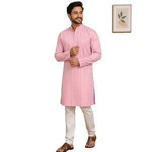 Designer Ethnic WearFusion Wear MenShort Kurta for