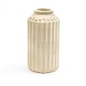 Handmade Mango Wood Flower Vase for Home Decor in Natural Finish |Small- 6"X 12", Large-7" X 14" Ideal Flower Pots for Home Decoration (Pack of 2)